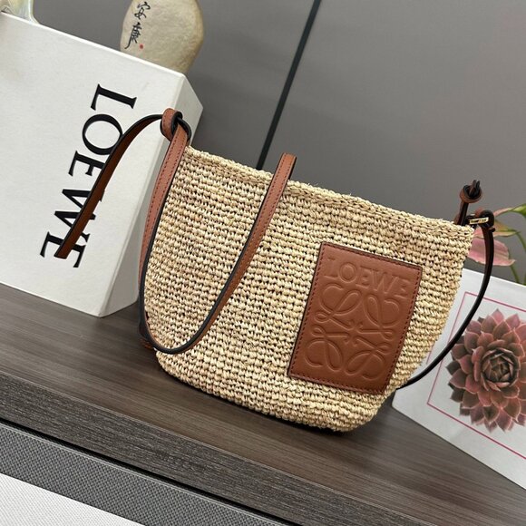 Loewe Handbags - Loewe Raffia Woven Paula's Ibiza Crossbody Bag